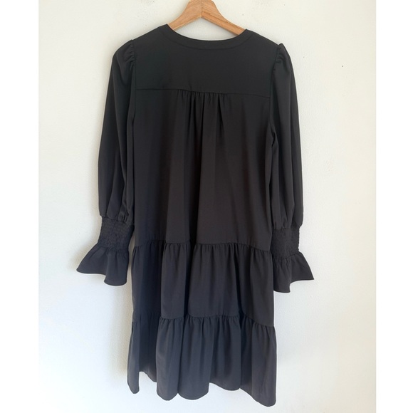 Tuckernuck Black Crepe Kenzo Long Sleeve Dress - Picture 8 of 10